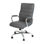 High Back LeatherSoft Executive Swivel Office Chair with Chrome Base