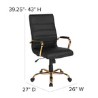 High Back LeatherSoft Executive Swivel Office Chair with Chrome Base