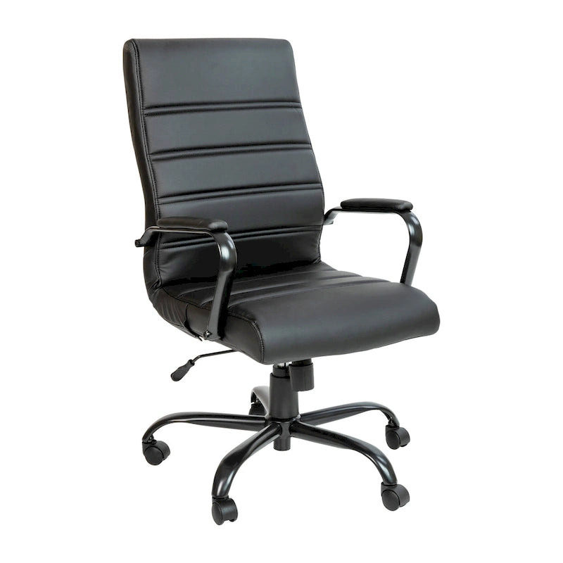 High Back LeatherSoft Executive Swivel Office Chair with Chrome Base