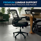Mid-Back Mesh Swivel Ergonomic Task Office Chair with Flip-Up Arms
