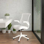 Mid-Back Mesh Swivel Ergonomic Task Office Chair with Flip-Up Arms