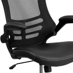 Mid-Back Mesh Swivel Ergonomic Task Office Chair with Flip-Up Arms