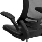 Mid-Back Mesh Swivel Ergonomic Task Office Chair with Flip-Up Arms