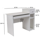 Computer Desk with Shelves and Drawer