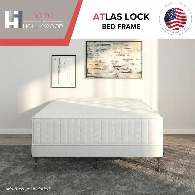 Atlas-Lock Keyhole Bed Frame Twin/Full with Glides