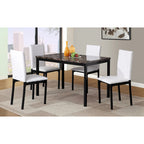 Roundhill Furniture Citico Metal Faux Marble Top 5-piece Dinette Set