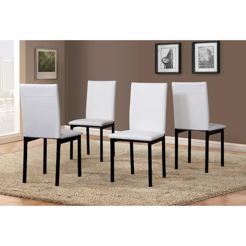 Roundhill Furniture Citico Metal Faux Marble Top 5-piece Dinette Set