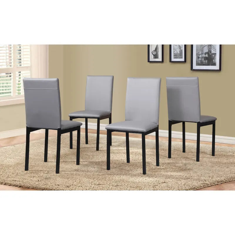 Roundhill Furniture Citico Metal Faux Marble Top 5-piece Dinette Set