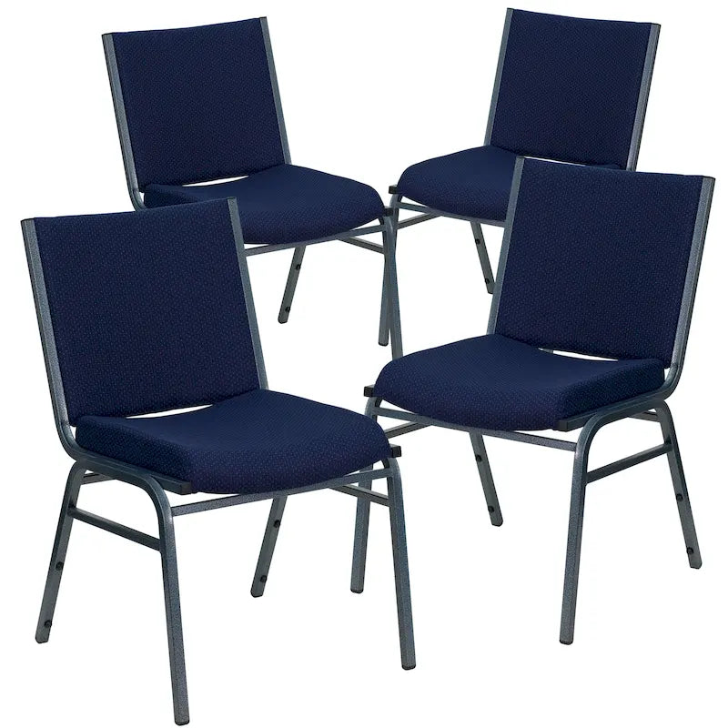 4 Pack Heavy Duty Stack Chair - 21D x 19.75W x 31.25H