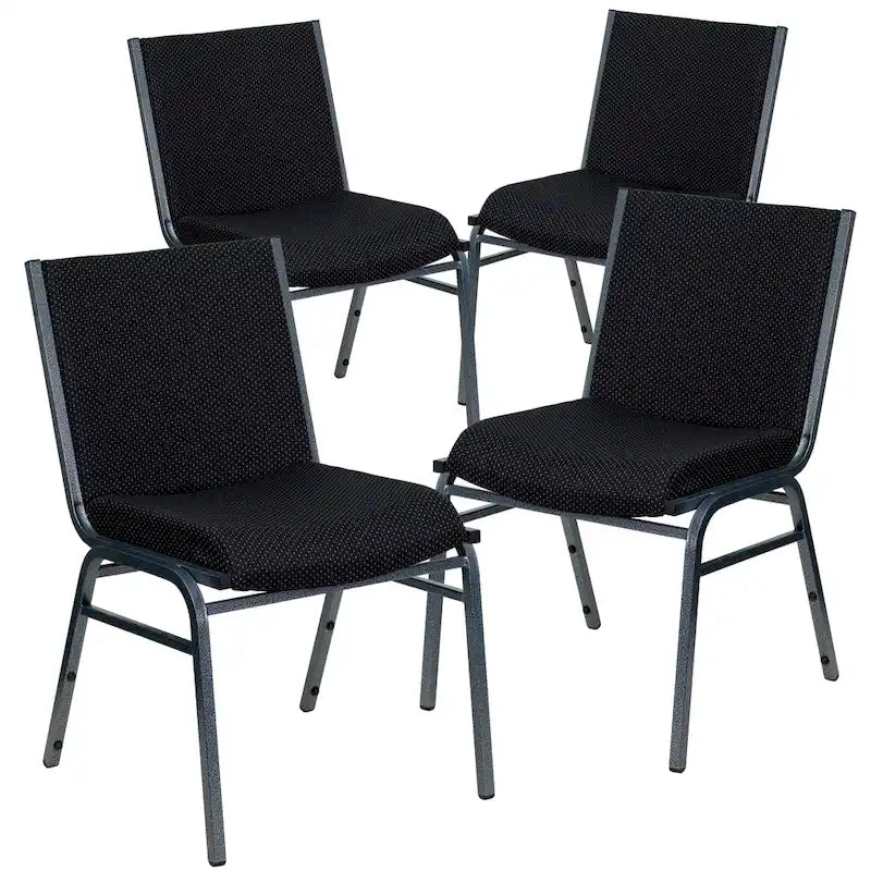 4 Pack Heavy Duty Stack Chair - 21D x 19.75W x 31.25H
