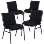 4 Pack Heavy Duty Stack Chair - 21D x 19.75W x 31.25H