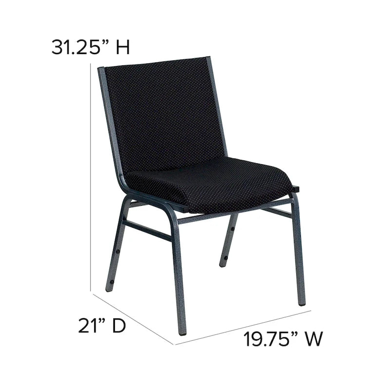 4 Pack Heavy Duty Stack Chair - 21D x 19.75W x 31.25H