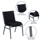4 Pack Heavy Duty Stack Chair - 21D x 19.75W x 31.25H