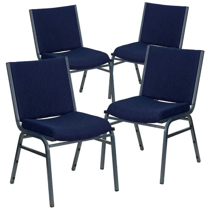 4 Pack Heavy Duty Stack Chair - 21D x 19.75W x 31.25H