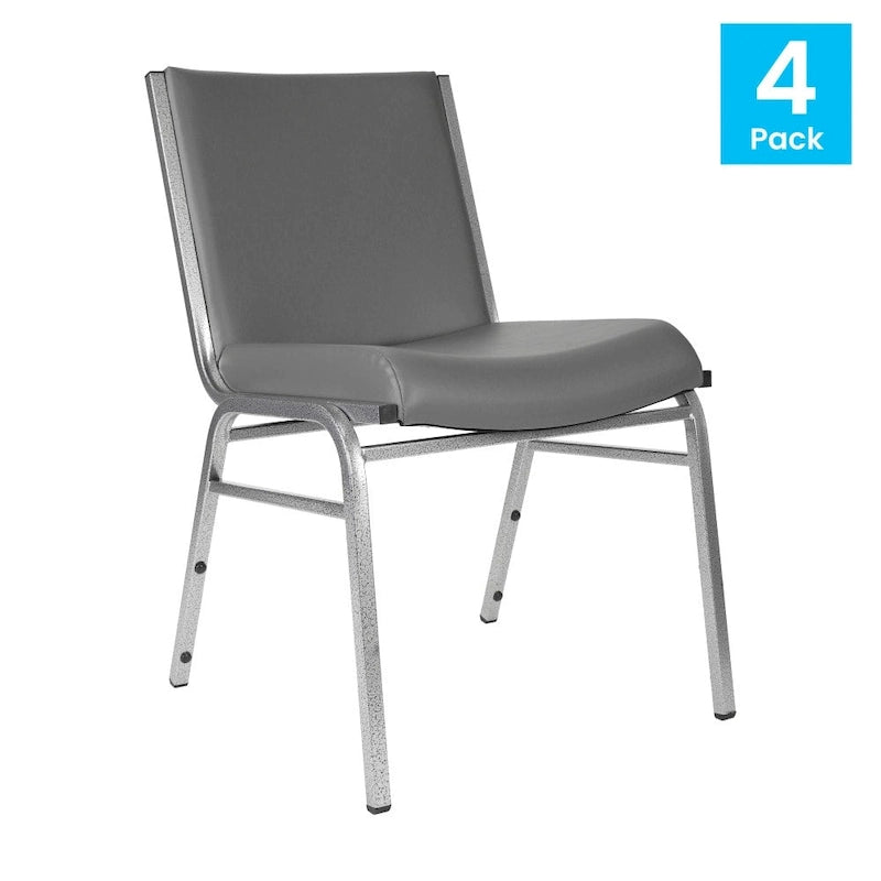 4 Pack Heavy Duty Stack Chair - 21D x 19.75W x 31.25H