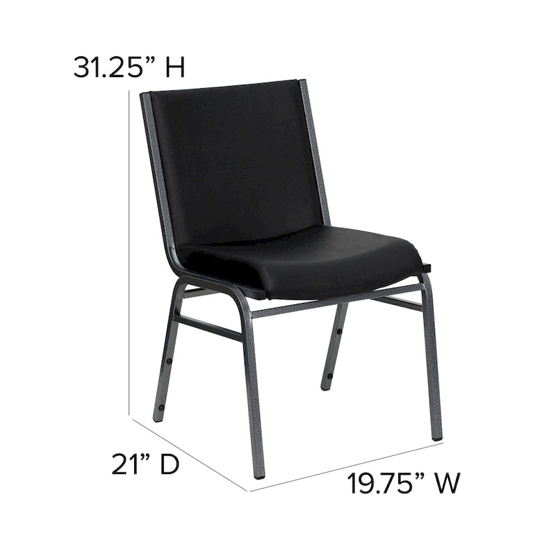 4 Pack Heavy Duty Stack Chair - 21D x 19.75W x 31.25H