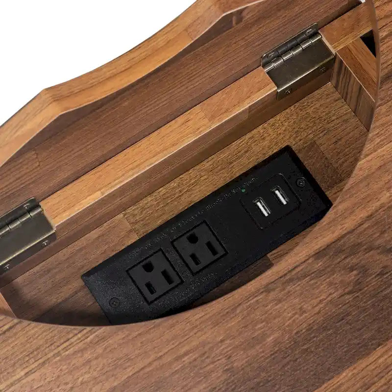 Vae Industrial Black 59-inch Metal Computer Desk with USB by Furniture of America