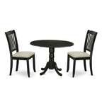 East West Furniture Dinette Set- A Round Kitchen Table and Linen Fabric Parson Chairs, (Pieces & Finish Options)