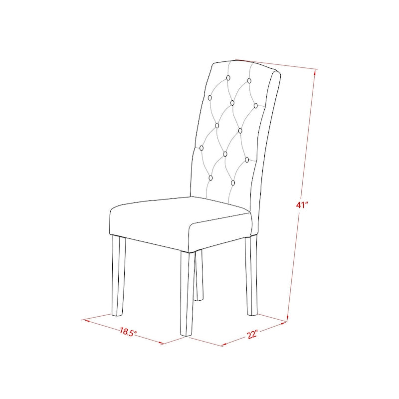 East West Furniture Dinette Set- A Round Kitchen Table and Linen Fabric Parson Chairs, (Pieces & Finish Options)