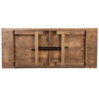 8' x 40 Rectangular Antique Rustic Solid Pine Folding Farm Table - 96D x 40W x 30H