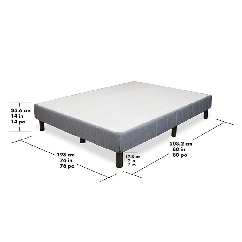 Hollywood Bed Frame King Enforce Platform Base and Metal Box Spring
