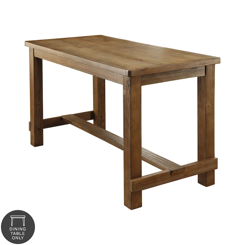 Furniture of America Tays Rustic Brown 60-inch Solid Wood Counter Height Table