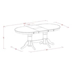 East West Furniture 9 Piece Modern Table Set Includes an Oval Wooden Table and 8 Kitchen Dining Chairs, Oak (Seat Options)