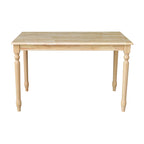International Concepts Natural Finish Solid Wood Dining Table