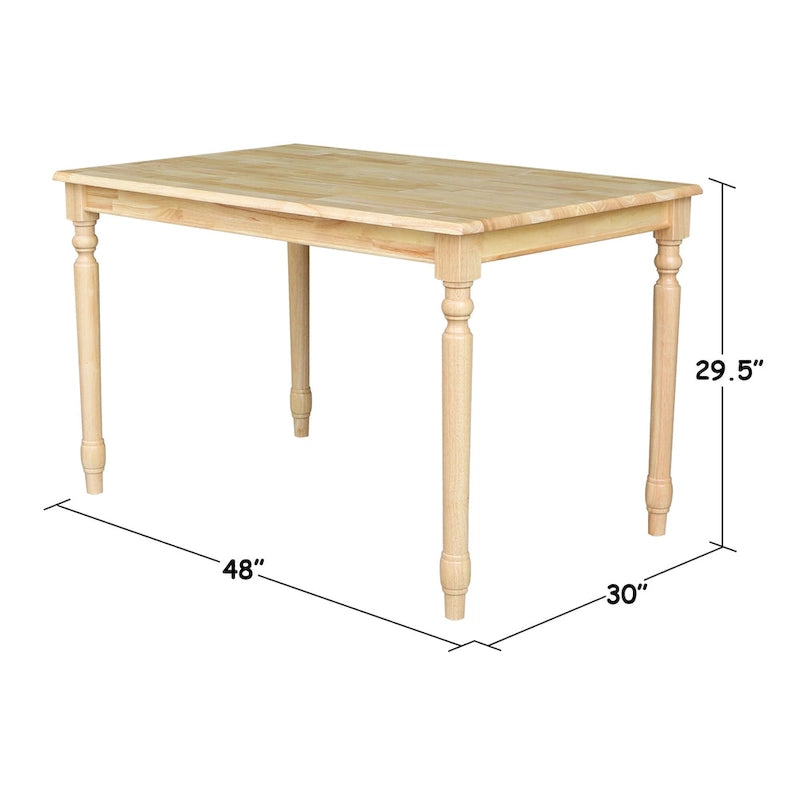 International Concepts Natural Finish Solid Wood Dining Table