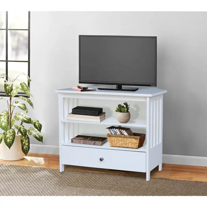 Solid Hardwood Mission Corner TV Stand
