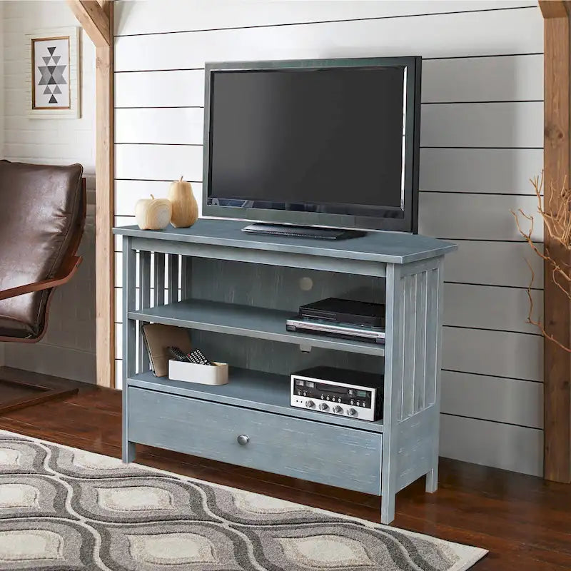 Solid Hardwood Mission Corner TV Stand