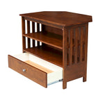 Solid Hardwood Mission Corner TV Stand