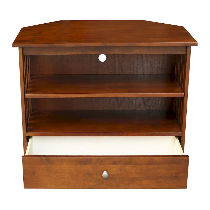 Solid Hardwood Mission Corner TV Stand
