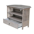 Solid Hardwood Mission Corner TV Stand