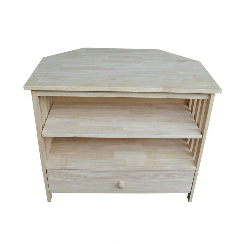 Solid Hardwood Mission Corner TV Stand