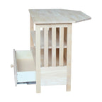 Solid Hardwood Mission Corner TV Stand