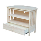 Solid Hardwood Mission Corner TV Stand
