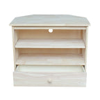 Solid Hardwood Mission Corner TV Stand