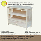 Solid Hardwood Mission Corner TV Stand