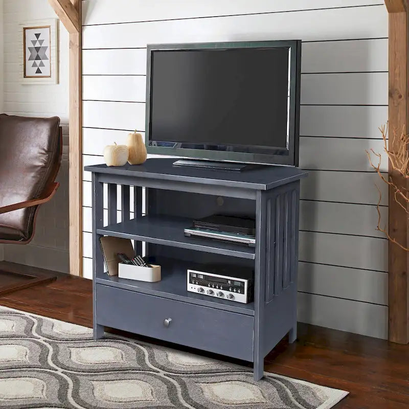 Solid Hardwood Mission Corner TV Stand