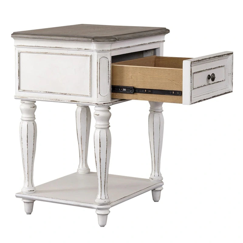 Magnolia Manor Antique White Leg Night Stand
