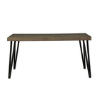 Horizons Rustic Caramel with Sawmark Distressing Rectangular Leg Table - Grey