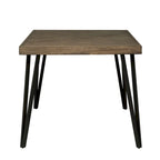 Horizons Rustic Caramel with Sawmark Distressing Rectangular Leg Table - Grey
