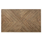 Horizons Rustic Caramel with Sawmark Distressing Rectangular Leg Table - Grey