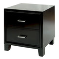 Kema Contemporary Espresso Solid Wood 2-Drawer Nightstand by Furniture of America