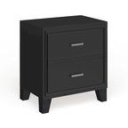 Kema Contemporary Espresso Solid Wood 2-Drawer Nightstand by Furniture of America