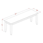 East West Furniture DUGR6-BLK-W 6 Piece Dining Table Set- a Rectangle Kitchen Table and 4 Dining Room Chairs with a Bench, Black