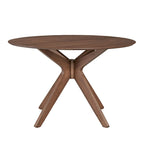 Space Savers Satin Walnut Round Pedestal Table