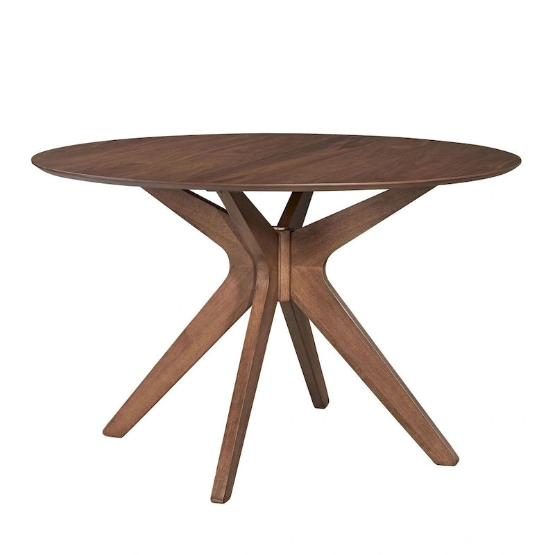 Space Savers Satin Walnut Round Pedestal Table
