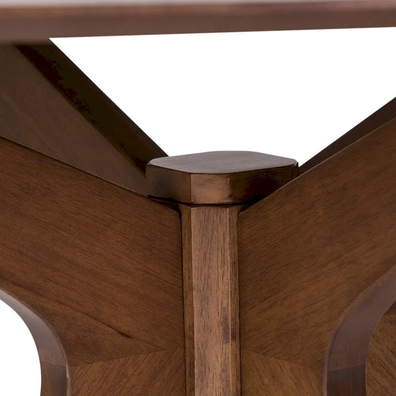 Space Savers Satin Walnut Round Pedestal Table